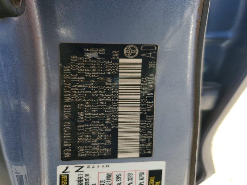 Продажа на аукционе авто 2006 Toyota Corolla Matrix, vin: 2T1KR32EX6C593714, номер лота: 56989036