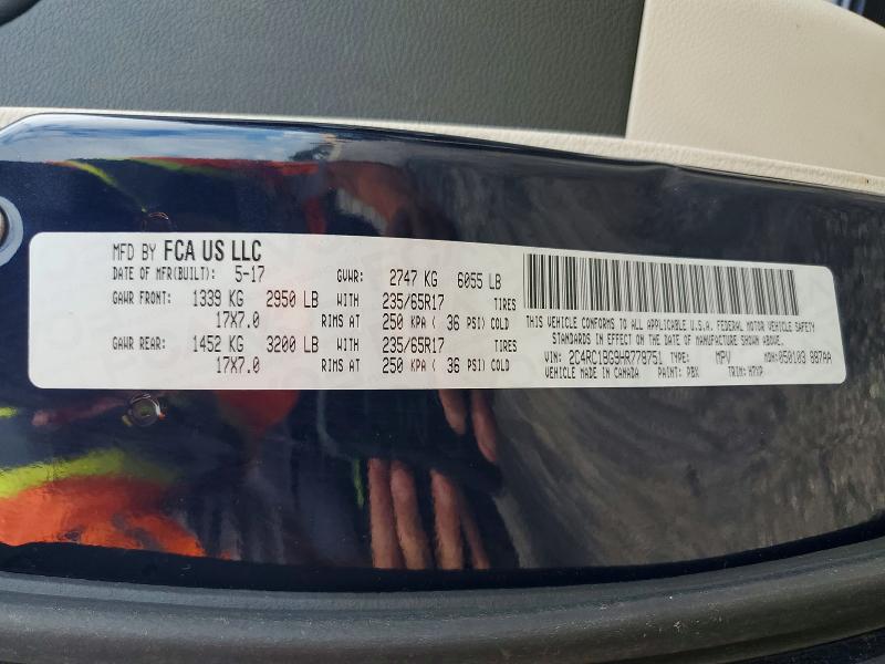 Продаж на аукціоні авто 2017 Chrysler Pacifica, vin: 2C4RC1BG9HR778751, номер лоту: 55339356