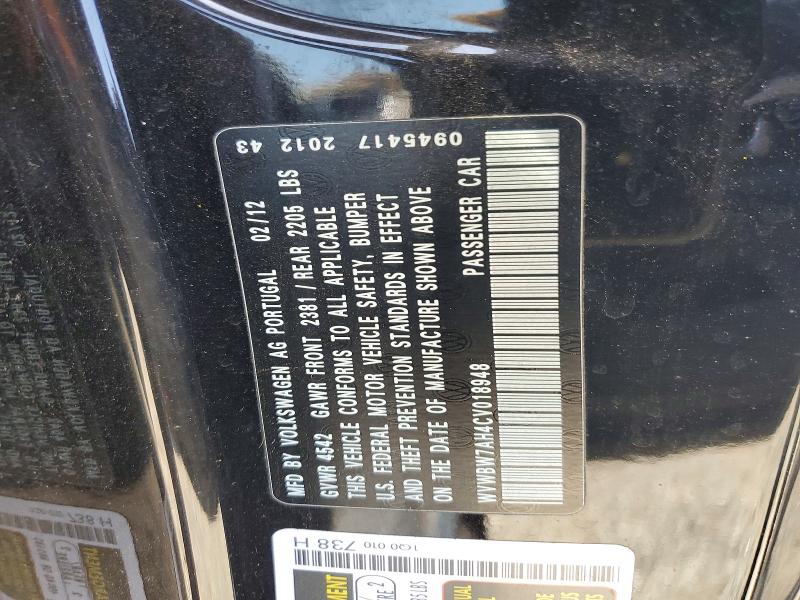 Aukcja sprzedaży 2012 Volkswagen Eos, vin: WVWBW7AH4CV018948, numer aukcji: 55580106