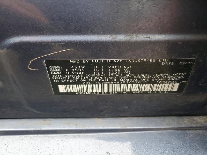 Auction sale of the 2015 Subaru Legacy, vin: 4S3BNBA62F3057851, lot number: 56932096