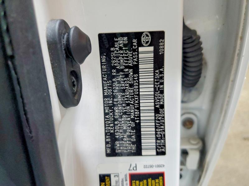 Продаж на аукціоні авто 2015 Toyota Camry, vin: 4T1BF1FKXFU089546, номер лоту: 59021086