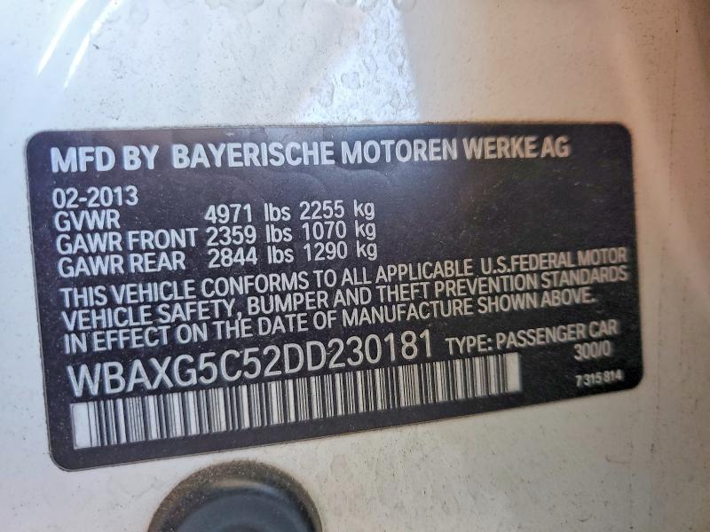 57025586 :رقم المزاد ، WBAXG5C52DD230181 vin ، 2013 Bmw 528 مزاد بيع