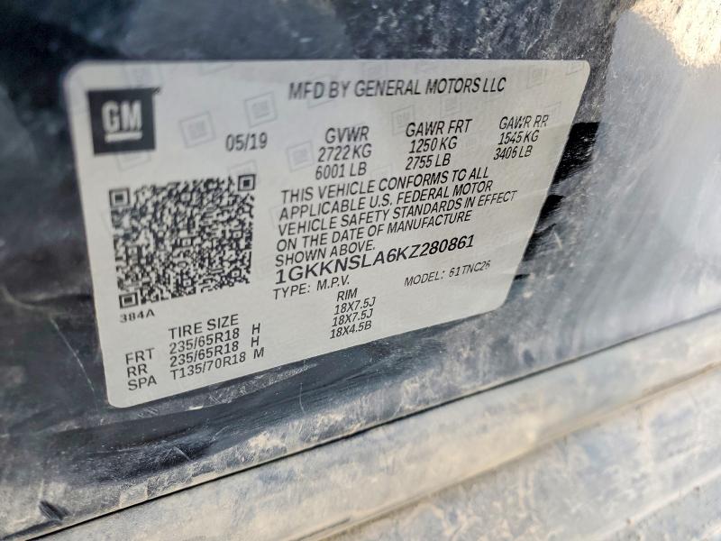Продажа на аукционе авто 2019 Gmc Acadia, vin: 1GKKNSLA6KZ280861, номер лота: 56023056