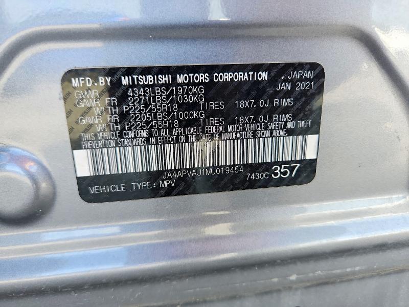 Aukcja sprzedaży 2021 Mitsubishi Outlander Sport, vin: JA4APVAU1MU019454, numer aukcji: 57365846