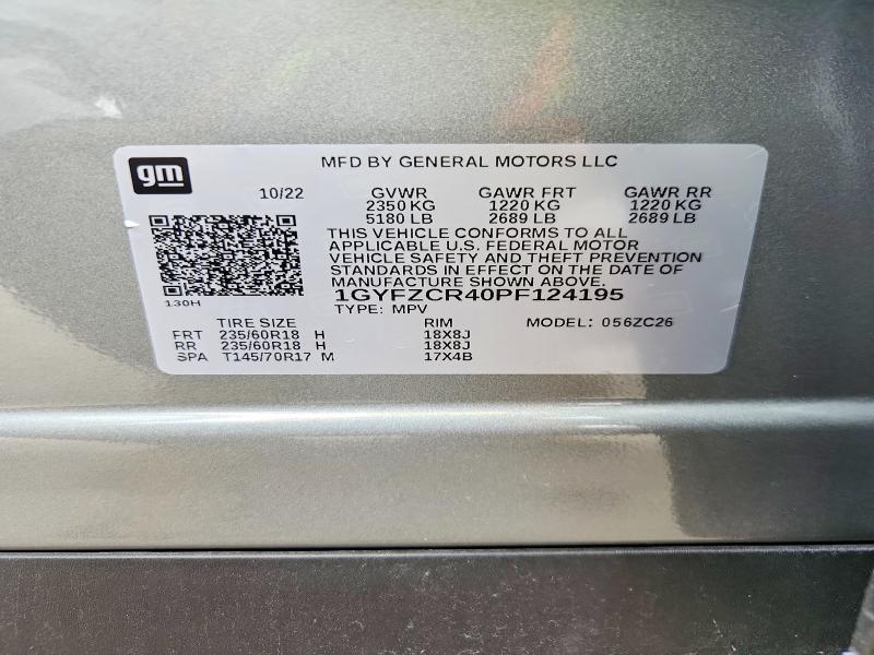 56618926 :رقم المزاد ، 1GYFZCR40PF124195 vin ، 2023 Cadillac Xt4 مزاد بيع
