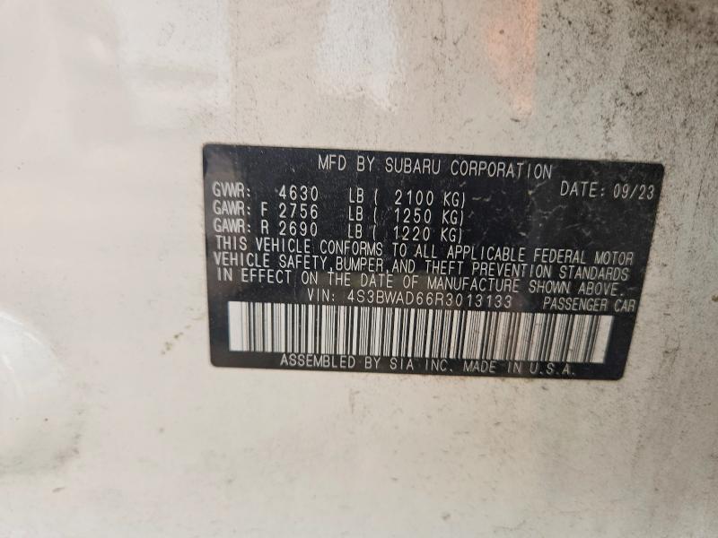 55799466 :رقم المزاد ، 4S3BWAD66R3013133 vin ، 2024 Subaru Legacy مزاد بيع