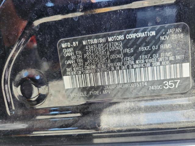 Auction sale of the 2019 Mitsubishi Outlander Sport, vin: JA4AP3AUXKU015114, lot number: 57299156