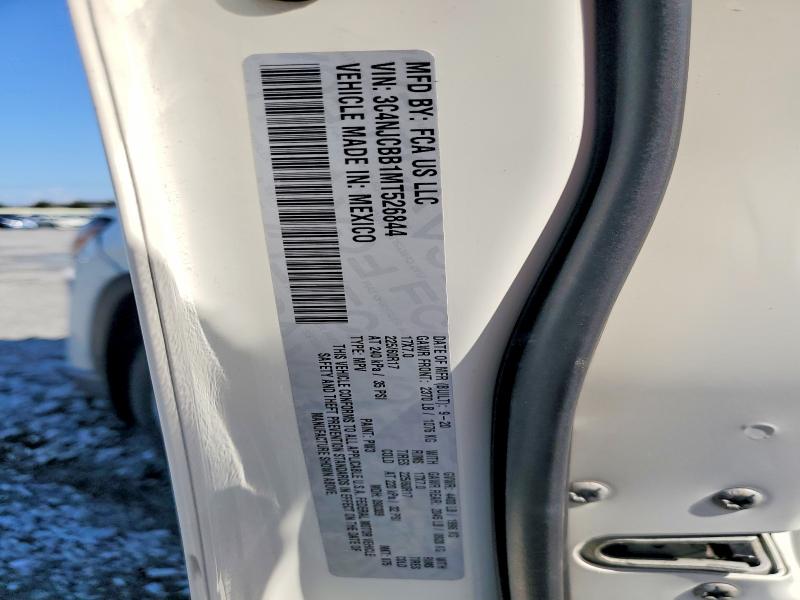 57184126 :رقم المزاد ، 3C4NJCBB1MT526844 vin ، 2021 Jeep Compass مزاد بيع
