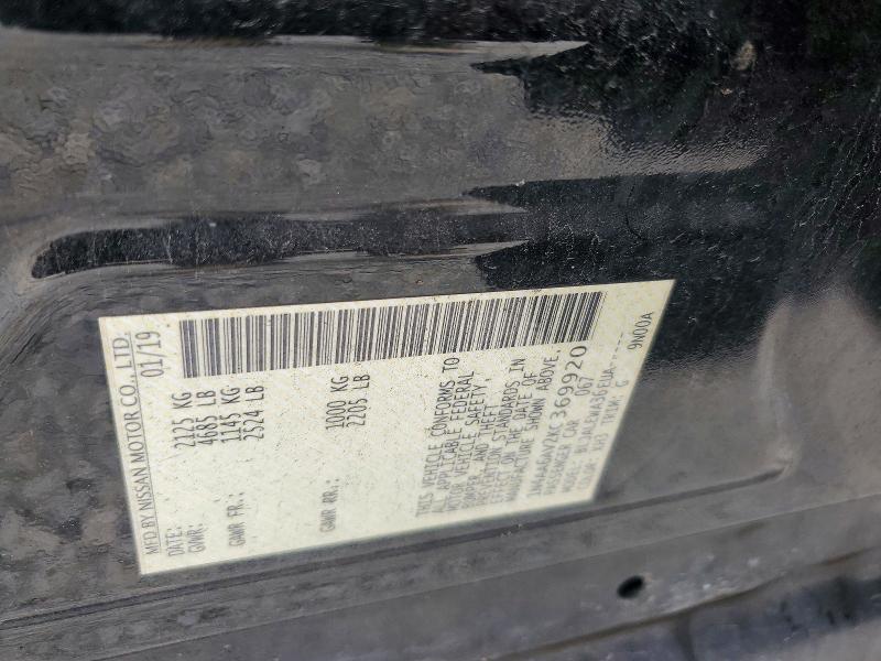 Aukcja sprzedaży 2019 Nissan Maxima, vin: 1N4AA6AV2KC369920, numer aukcji: 56397326