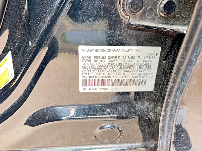 Продаж на аукціоні авто 2019 Acura Ilx, vin: 19UDE2F38KA011570, номер лоту: 58969126
