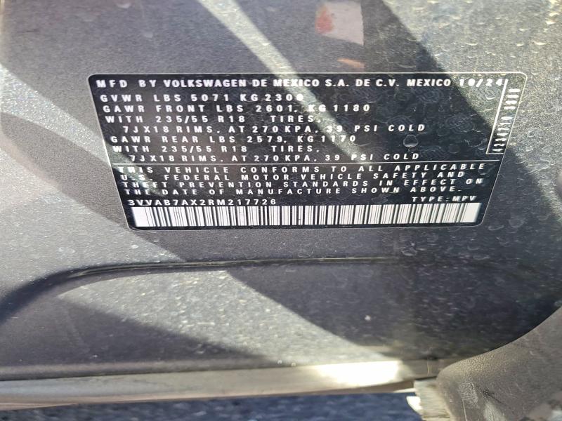 Auction sale of the 2024 Volkswagen Tiguan, vin: 3VVAB7AX2RM217726, lot number: 56904236