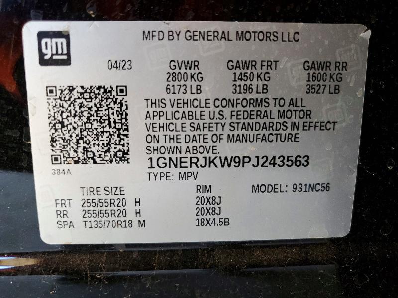 Продаж на аукціоні авто 2023 Chevrolet Traverse, vin: 1GNERJKW9PJ243563, номер лоту: 56254936