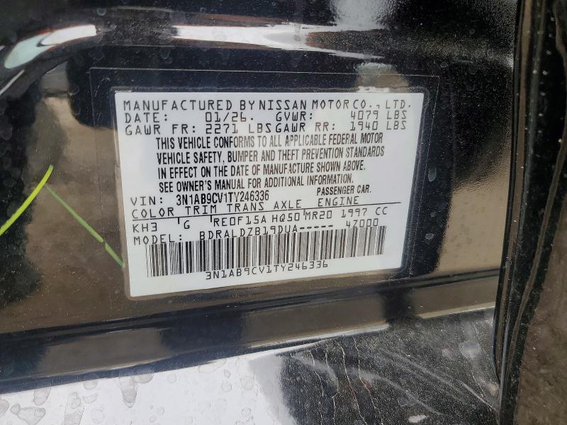 Aukcja sprzedaży 2026 Nissan Sentra, vin: 3N1AB9CV1TY246336, numer aukcji: 56481326