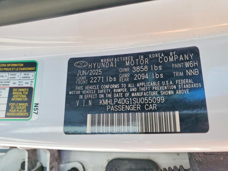 2025 Hyundai Elantra მანქანა იყიდება აუქციონზე, vin: KMHLP4DG1SU055099, აუქციონის ნომერი: 56075766