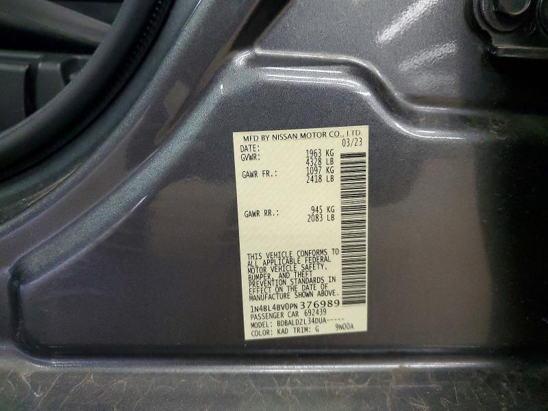 56484836 :رقم المزاد ، 1N4BL4BV0PN376989 vin ، 2023 Nissan Altima مزاد بيع