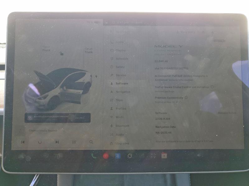 56094606 :رقم المزاد ، 7SAYGAEE7SF302773 vin ، 2025 Tesla Model Y مزاد بيع
