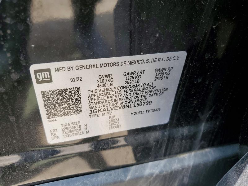 Aukcja sprzedaży 2022 Gmc Terrain, vin: 3GKALVEV8NL150739, numer aukcji: 57359706