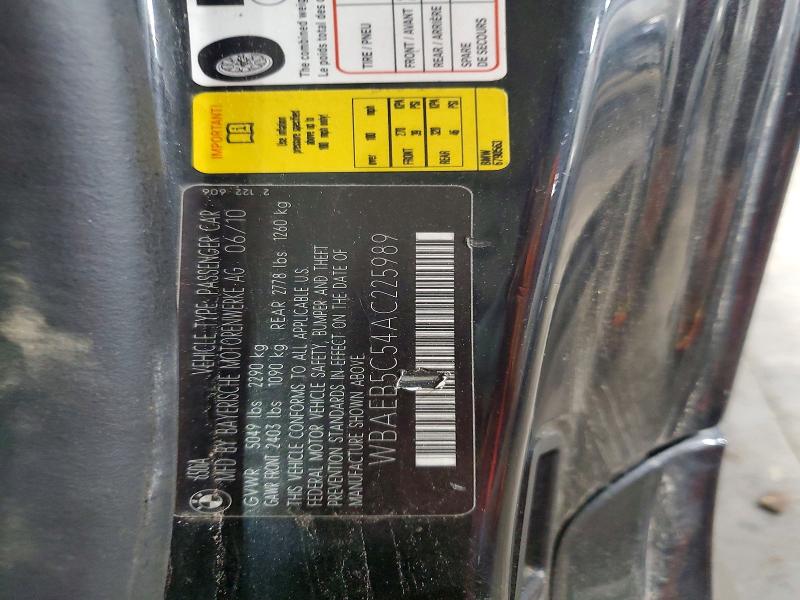 Продаж на аукціоні авто 2010 Bmw 650, vin: WBAEB5C54AC225989, номер лоту: 54915186