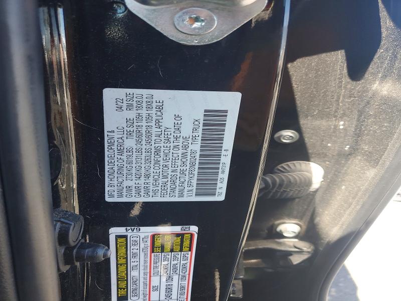 56800226 :رقم المزاد ، 5FPYK3F83NB024787 vin ، 2022 Honda Ridgeline مزاد بيع
