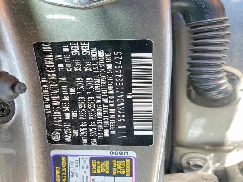 Продаж на аукціоні авто 2014 Kia Sorento, vin: 5XYKWDA71EG449425, номер лоту: 56743586