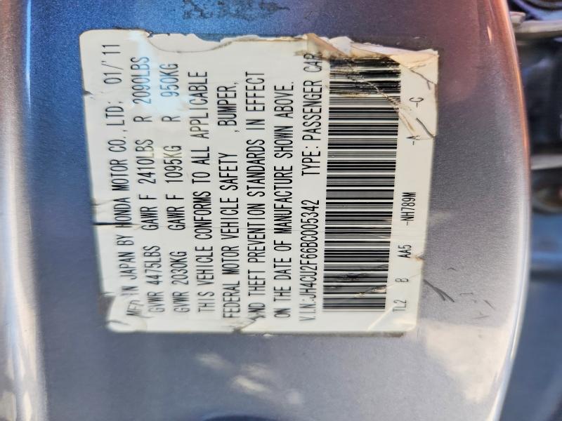 57337316 :رقم المزاد ، JH4CU2F66BC005342 vin ، 2011 Acura Tsx مزاد بيع