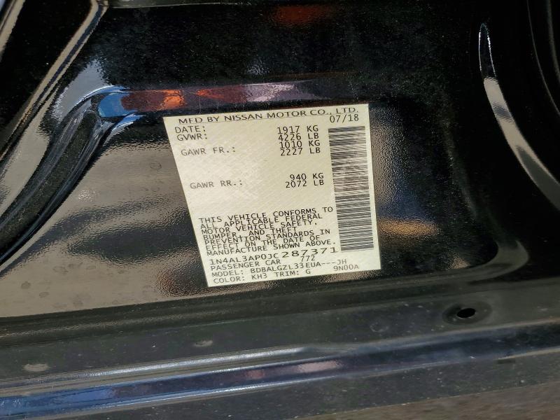 Продаж на аукціоні авто 2018 Nissan Altima, vin: 1N4AL3AP0JC287371, номер лоту: 56111106