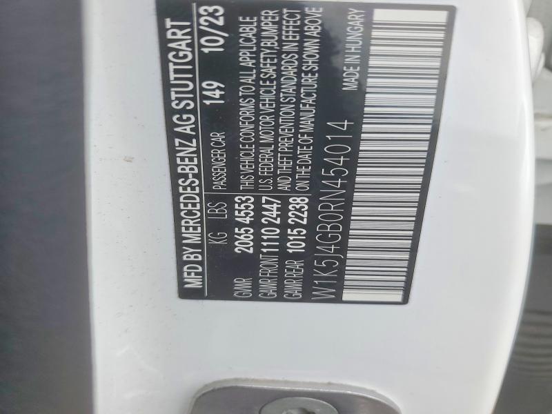2024 Mercedes-benz Cla მანქანა იყიდება აუქციონზე, vin: W1K5J4GB0RN454014, აუქციონის ნომერი: 58247926