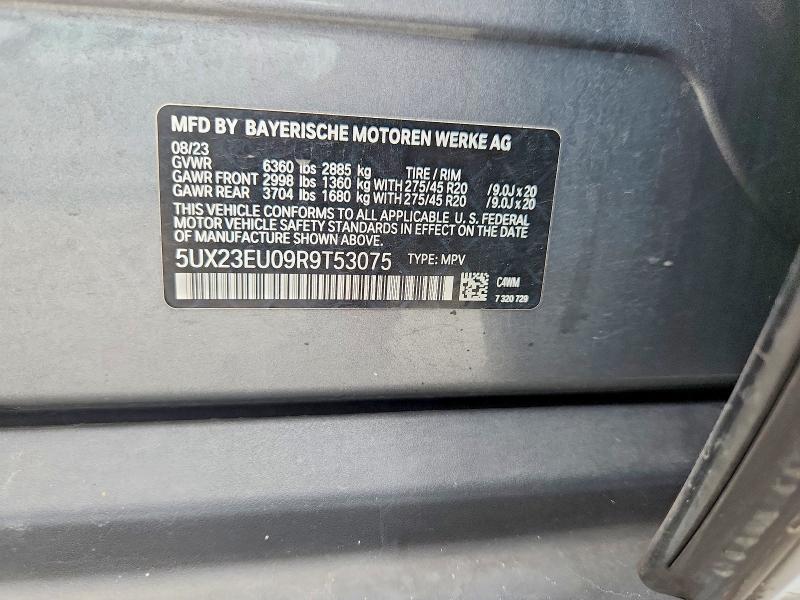 Aukcja sprzedaży 2024 Bmw X5, vin: 5UX23EU09R9T53075, numer aukcji: 57110136