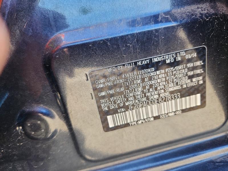 56324306 :رقم المزاد ، JF2GPACC0E8278333 vin ، 2014 Subaru Xv Crosstrek مزاد بيع
