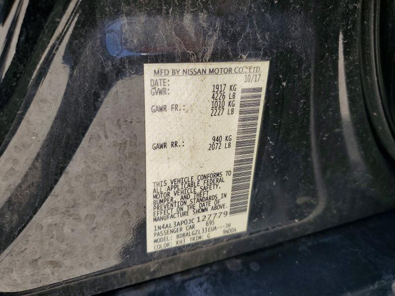 Продажа на аукционе авто 2018 Nissan Altima, vin: 1N4AL3AP0JC127779, номер лота: 55783396
