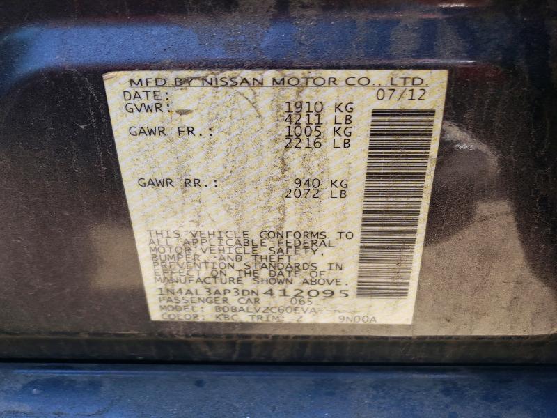 Продажа на аукционе авто 2013 Nissan Altima, vin: 1N4AL3AP3DN412095, номер лота: 56815856