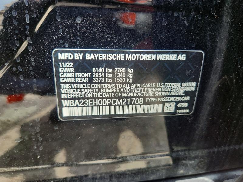 58215136 :رقم المزاد ، WBA23EH00PCM21708 vin ، 2023 Bmw 740 مزاد بيع