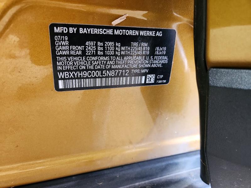 Aukcja sprzedaży 2020 Bmw X2, vin: WBXYH9C00L5N87712, numer aukcji: 58313126