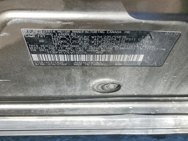 55848966 :رقم المزاد ، 2T3DFREV2EW216279 vin ، 2014 Toyota Rav4 مزاد بيع