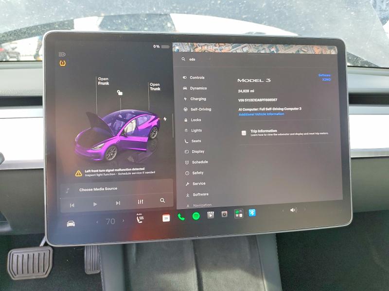 Aukcja sprzedaży 2023 Tesla Model 3, vin: 5YJ3E1EA8PF698567, numer aukcji: 58775216
