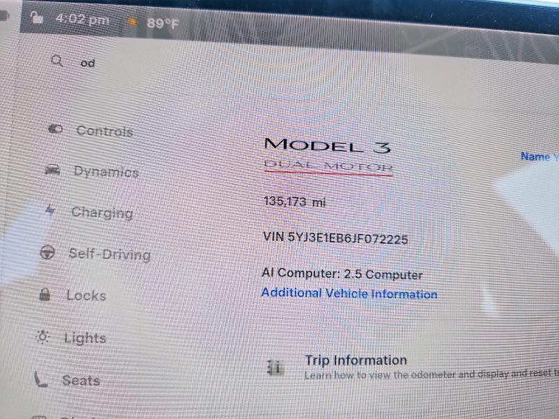 2018 Tesla Model 3 მანქანა იყიდება აუქციონზე, vin: 5YJ3E1EB6JF072225, აუქციონის ნომერი: 55062946