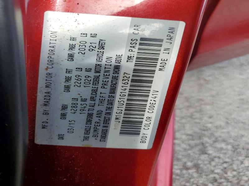 Продажа на аукционе авто 2016 Mazda 6, vin: JM1GJ1U51G1416327, номер лота: 56440426