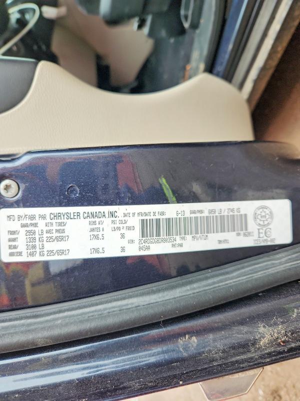Продажа на аукционе авто 2013 Dodge Grand Caravan, vin: 2C4RDGDG8DR803534, номер лота: 55620416