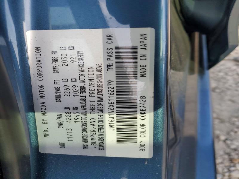 Aukcja sprzedaży 2014 Mazda 6, vin: JM1GJ1V6XE1162279, numer aukcji: 58182926