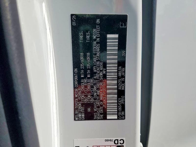 Aukcja sprzedaży 2026 Lexus Nx 350h, vin: JTJGKCEZ5T2077812, numer aukcji: 57958756