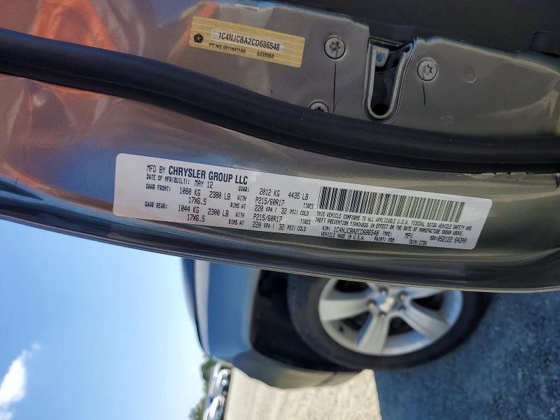 56871176 :رقم المزاد ، 1C4NJCBA2CD686548 vin ، 2012 Jeep Compass مزاد بيع
