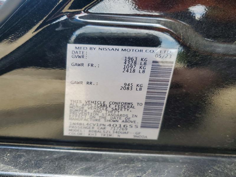 Aukcja sprzedaży 2023 Nissan Altima, vin: 1N4BL4CV1PN401655, numer aukcji: 58396346