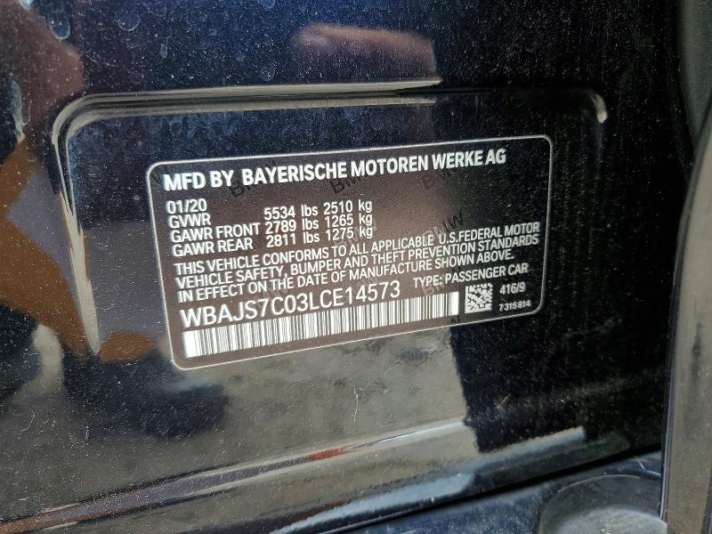Aukcja sprzedaży 2020 Bmw M550xi, vin: WBAJS7C03LCE14573, numer aukcji: 57892546
