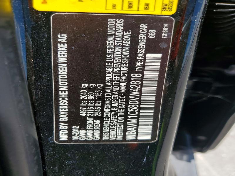 56422256 :رقم المزاد ، WBAVM1C58DVW42818 vin ، 2013 Bmw X1 مزاد بيع