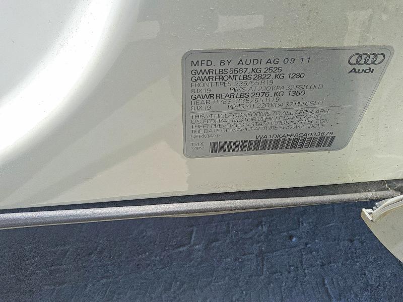 Aukcja sprzedaży 2012 Audi Q5, vin: WA1DKAFP8CA033679, numer aukcji: 56838466