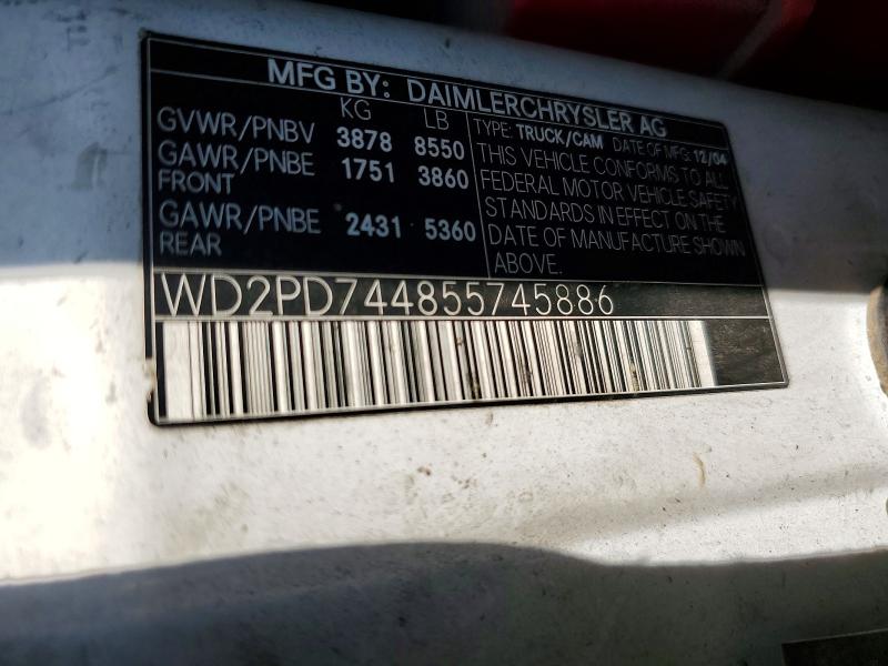55422946 :رقم المزاد ، WD2PD744855745886 vin ، 2005 Dodge Sprinter مزاد بيع