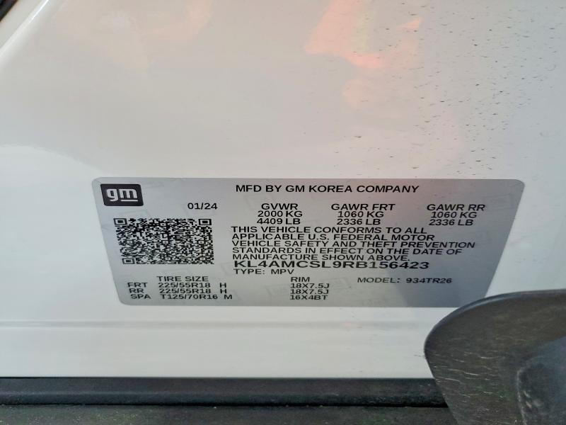 59548226 :رقم المزاد ، KL4AMCSL9RB156423 vin ، 2024 Buick Encore Gx مزاد بيع