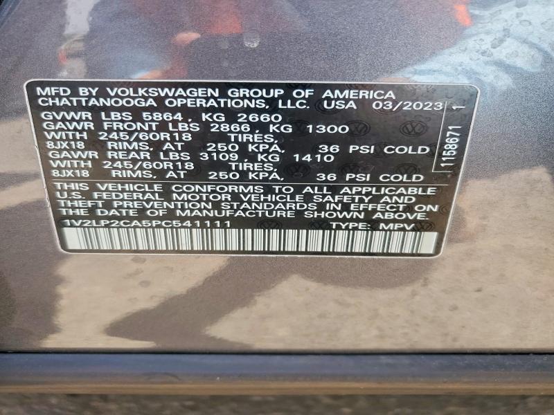 Продаж на аукціоні авто 2023 Volkswagen Atlas, vin: 1V2LP2CA5PC541111, номер лоту: 55888176