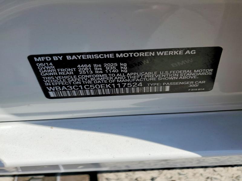 Продажа на аукционе авто 2014 Bmw 328, vin: WBA3C1C50EK117524, номер лота: 55435336
