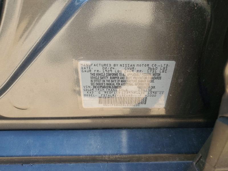2024 Nissan Kicks მანქანა იყიდება აუქციონზე, vin: 3N1CP5BV2RL530035, აუქციონის ნომერი: 56176566